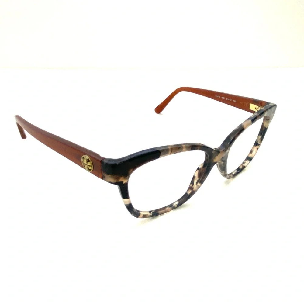 Tory Burch Square Pearl Brown Tortoise/Havana Eyeglasses Frame TY2079 1682